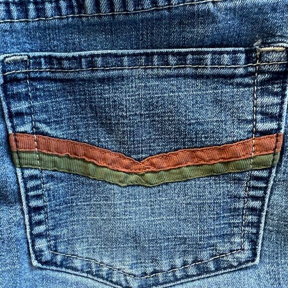 Vintage Denim Maxi Skirt Baccini Womens 12 Distressed Boho Festival 90s Y2K - Picture 4 of 13